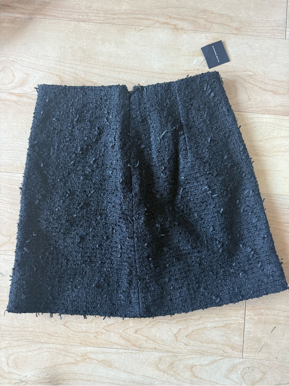Club Monaco Black Bouclé Mini Skirt